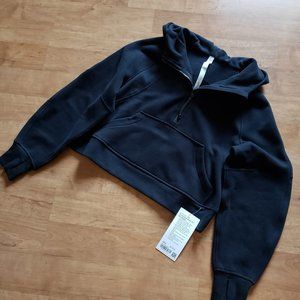 NWT Lululemon black Scuba Oversized half-zip hoodie xs/s
